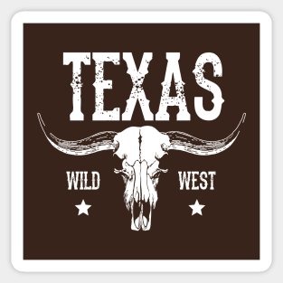 Texas and cow skull Sticker